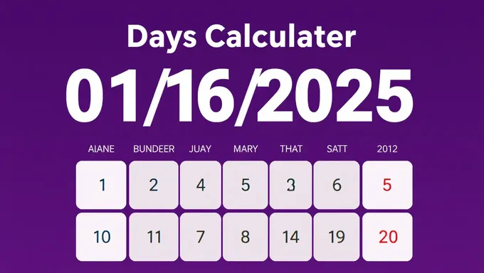 Countdown to January 16, 2025 with Days Calculator