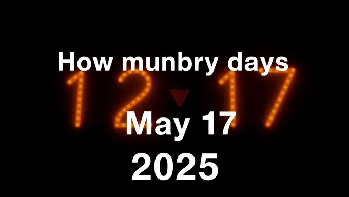 Countdown to May 17, 2025: Days Remaining