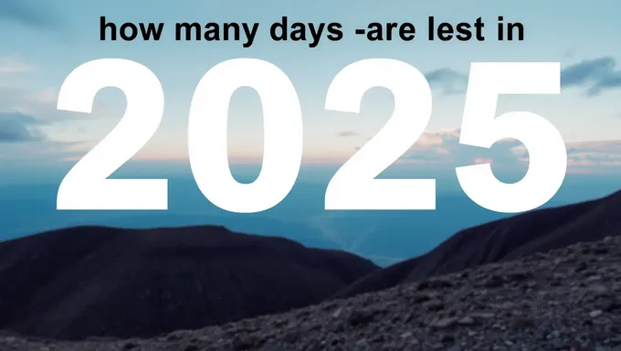 Countdown to the End of 2025's Days