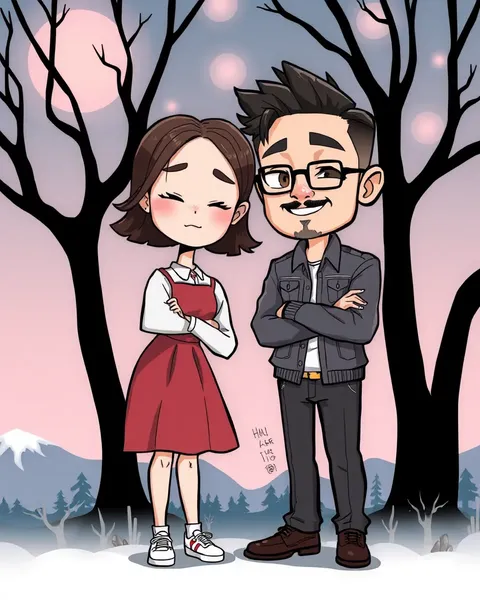 Couple's Cartoon Photos Showcase Sweet Moments