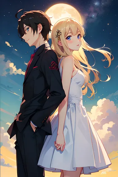 Couple Anime Picture: Anime Couple in Romantic Scene