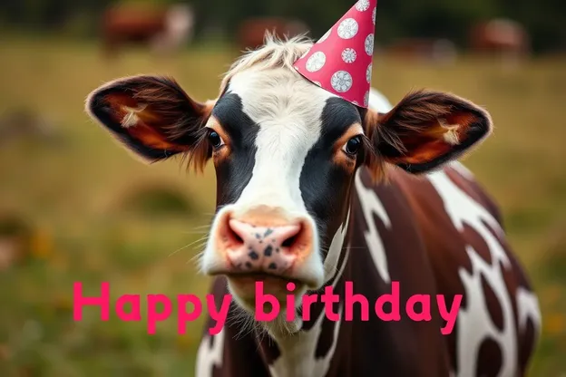 Cow's Happy Birthday Image Collection