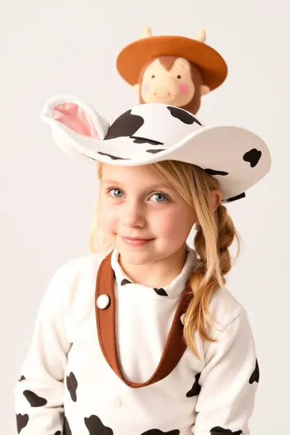 Cow Girl Costume for a Farm Theme Party