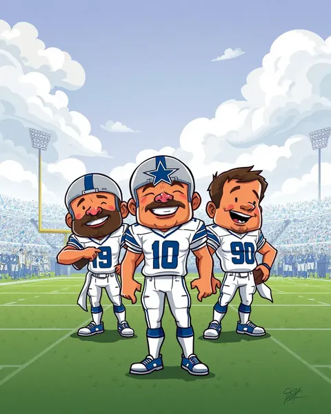 Cowboys Cartoon Images from Dallas Texas