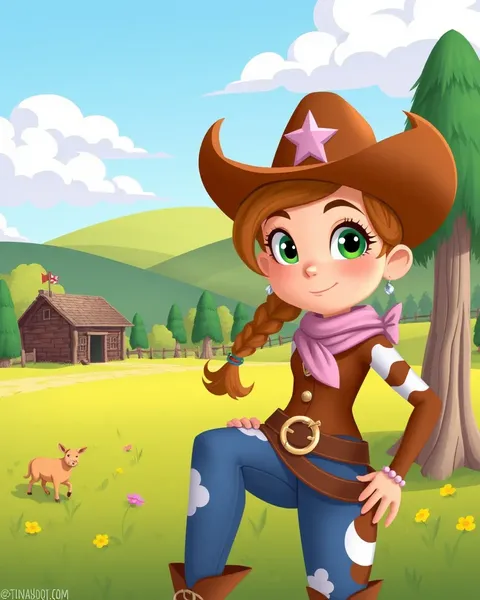 Cowgirl Cartoon Images for Kids and Adults