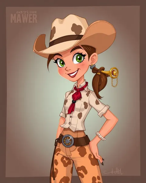 Cowgirl Cartoon Images with Action and Adventure