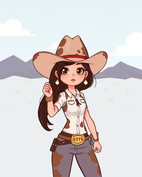 Cowgirl Cartoon Images with Western Themes