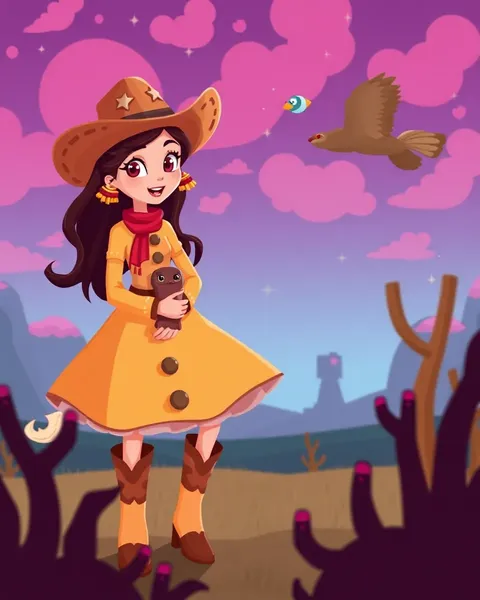 Cowgirl Cartoon Pictures for Animation Fans