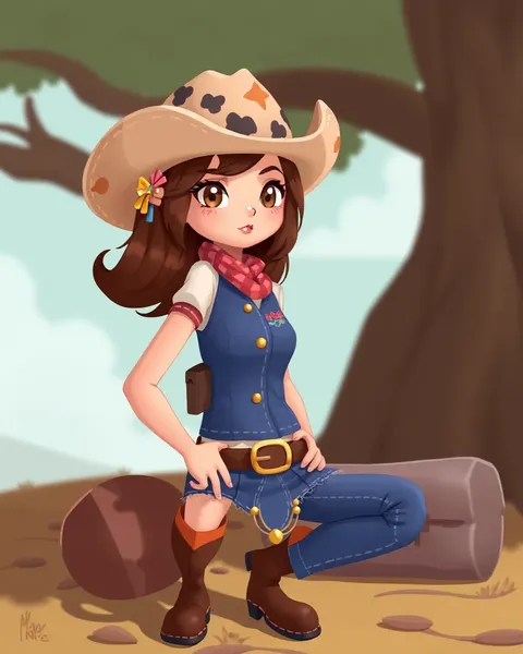 Cowgirl Cartoon Pictures for Kids Entertainment