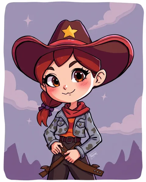 Cowgirl Cartoon Pictures for Mobile Phones