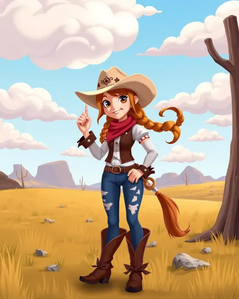 Cowgirl Cartoon Pictures for Online Viewing