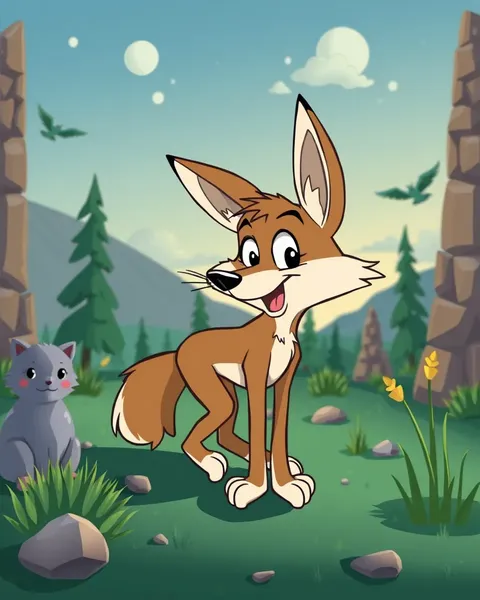 Coyote Images Cartoon with Cartoon Character Illustrations