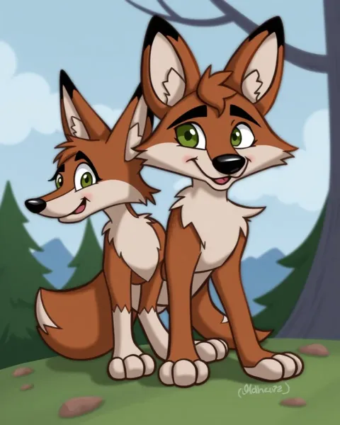 Coyotes in Pictures: Cartoon Style Illustrations