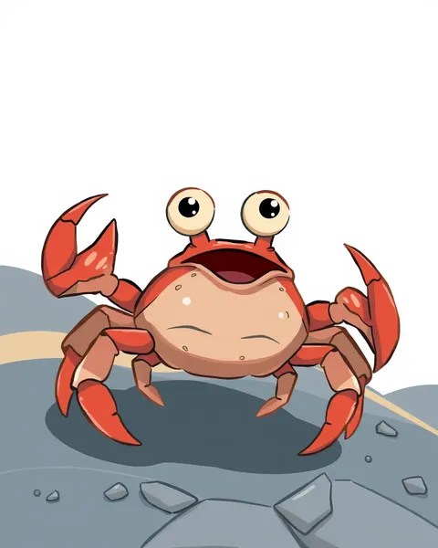 Crab Cartoon Image with Bright Colors