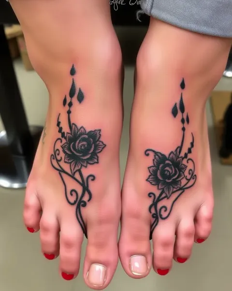 Creative Feet Foot Tattoo Designs for Women