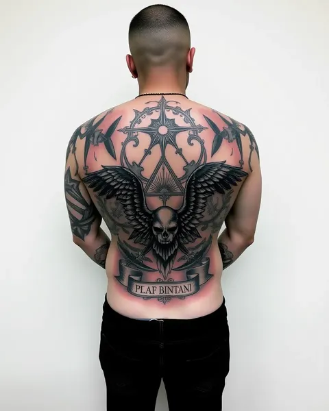 Creative Guy Back Tattoo Ideas for Men