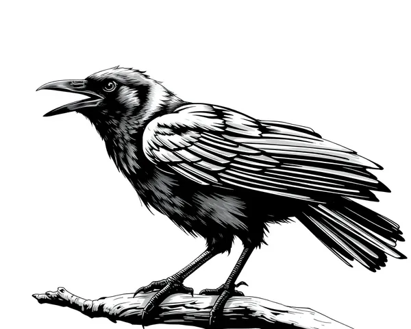 Crow Drawings PNG Illustrations Online