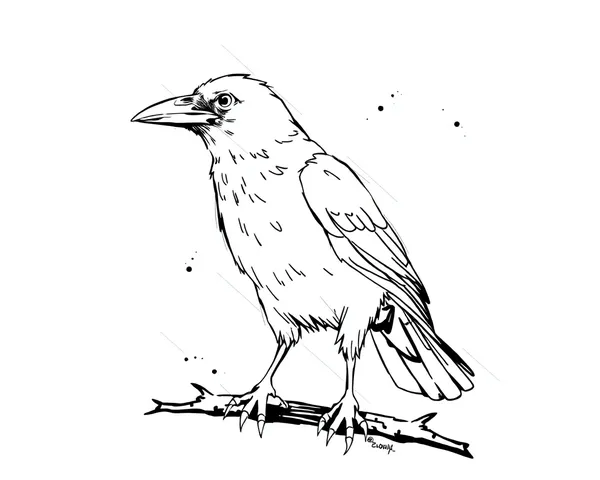 Crow Drawings PNG Pictures Gallery