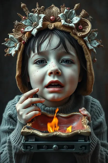 Crying Girl Uses Ashtray to Hold Tears