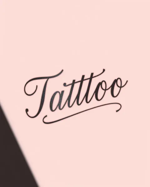 Cursive Font Tattoo Art with Elegant and Classic Touch