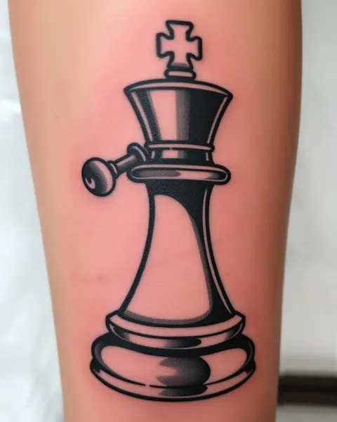 Custom Chess Piece Tattoo for Personal Style Statement