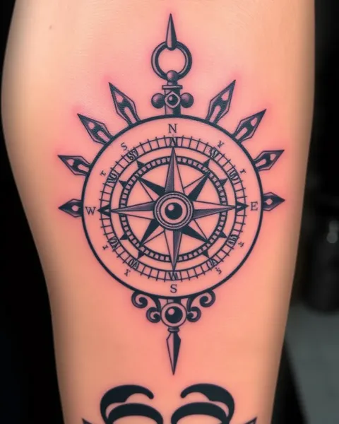 Custom Compass Designs for Tattoos Available