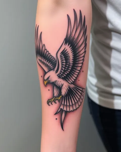 Custom Eagle Forearm Tattoo Designs and Ideas