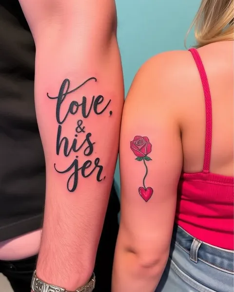 Custom Matching Tattoos for Him and Her: His Hers