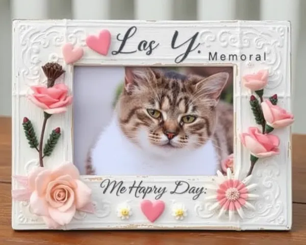 Customizable Cat Memorial Photo Frame Options