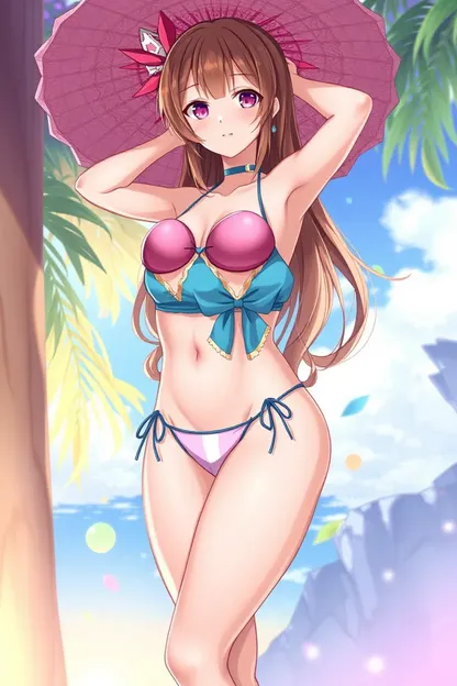 Cute AI Art Girl Bikini Model