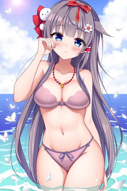 Cute Anime Girl AI Rocks Bikini Style