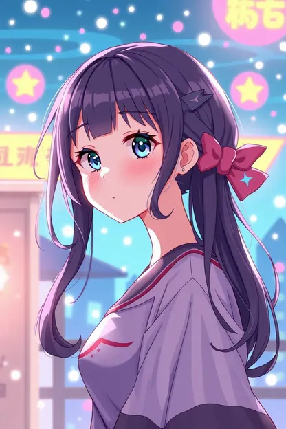 Cute Art Anime Girl Exudes Aesthetic Charm