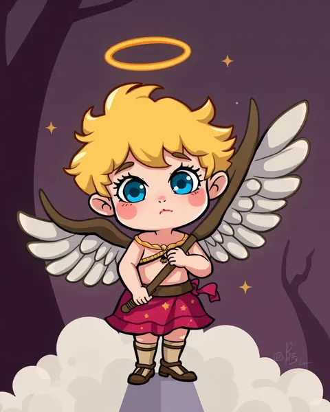 Cute Cartoon Pictures of Cupid's Love