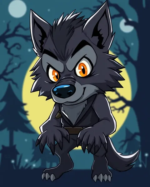 Cute Cartoon Werewolf Pictures for Children's Amusement