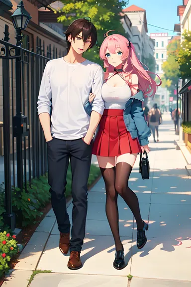 Cute Couple Anime Pictures in Adorable Illustrations