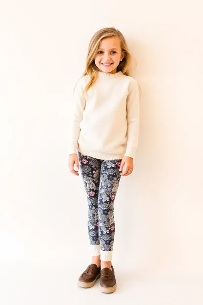 Cute Girls Fleece Lined Leggings for Girls