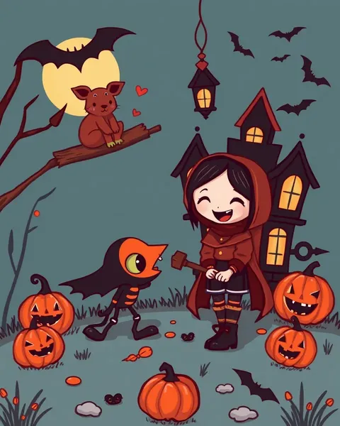 Cute Halloween Cartoon Images for Kids' Fun Time