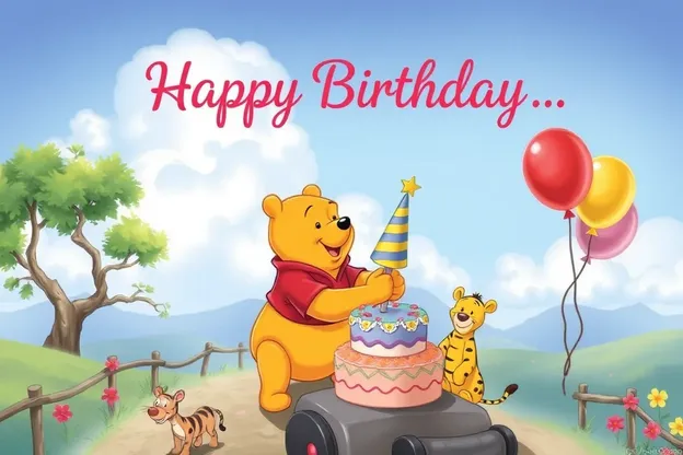 Cute Happy Birthday Pooh Images for Kids