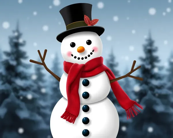 Cute Snowman PNG Image for Kids