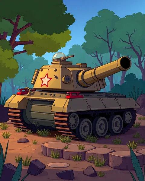 Cute Tank Cartoon Pictures for Children