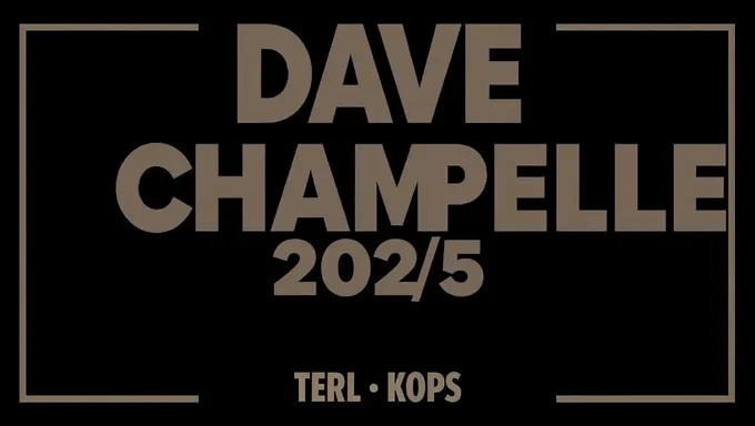 Dave Chappelle's 2025 Tour Tickets Now Available Online