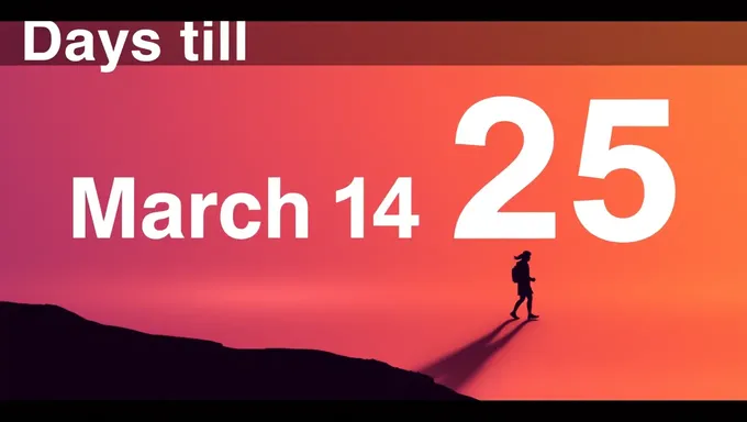 Days Counting Down to March 14, 2025: Hurry Up