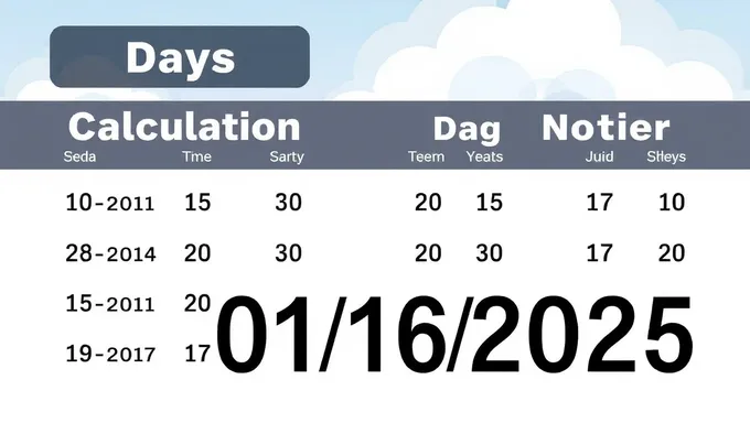 Days Remaining Until 01/16/2025 with Calculator Tool