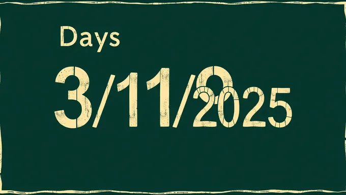 Days Until 3/19/2025 Are Counting Down