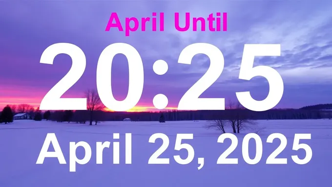 Days Until April 25, 2025 Deadline Approaches