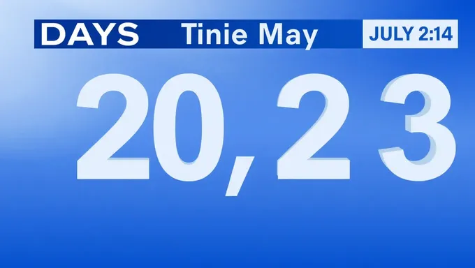 Days Until May 23, 2025 Remain