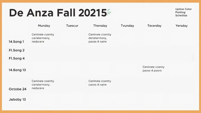 De Anza Community College Fall 2025 Schedule