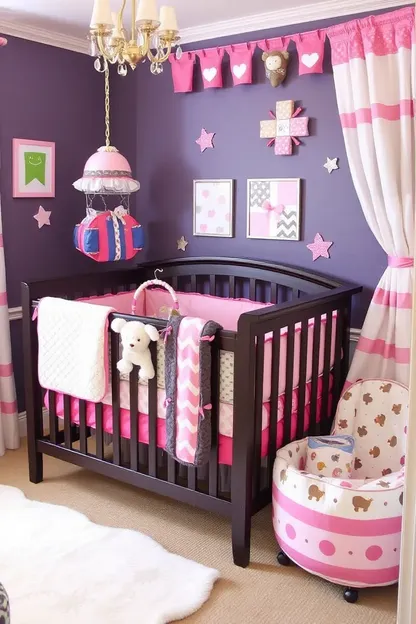 Delightful Crib Bedding Set for Girl's Nursery