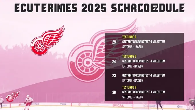 Detroit Red Wings 2025-2025 Schedule Released