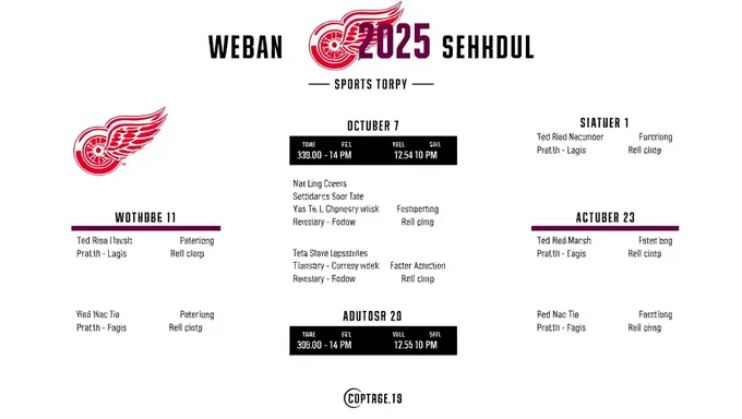 Detroit Red Wings 2025 Schedule and Roster